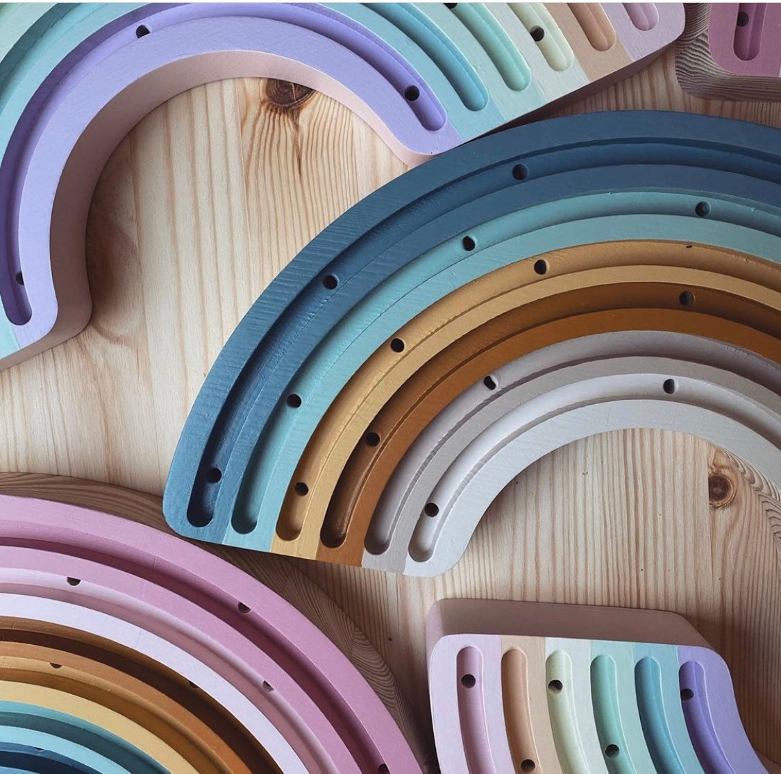 Wooden Rainbow Lamps