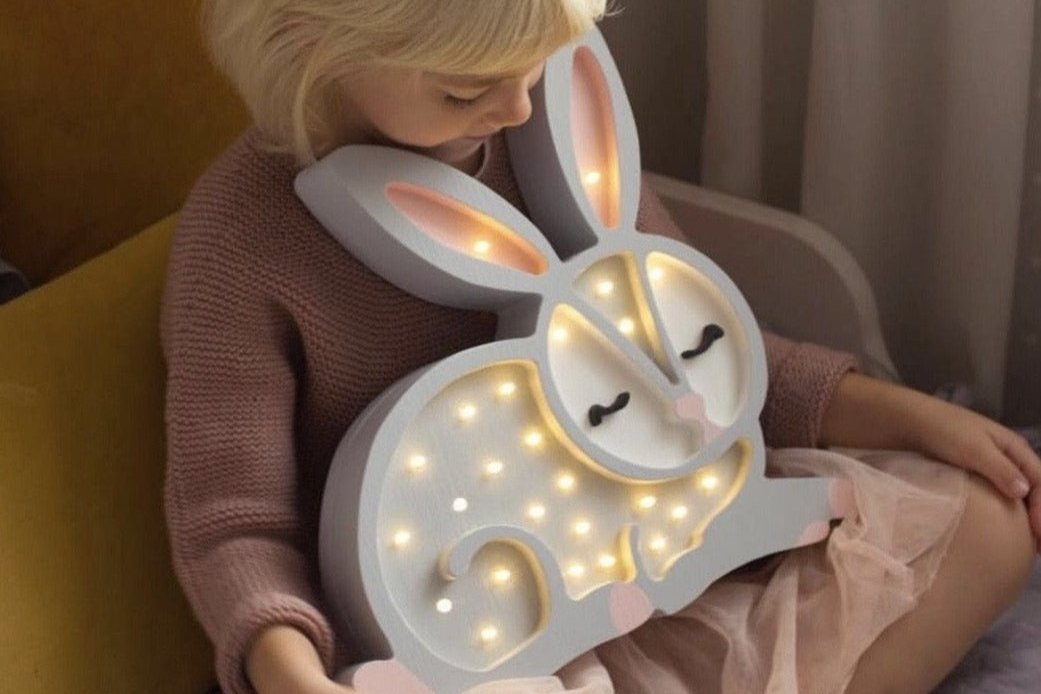 Wooden Bunny Lamp - Serenity Toys Boutique