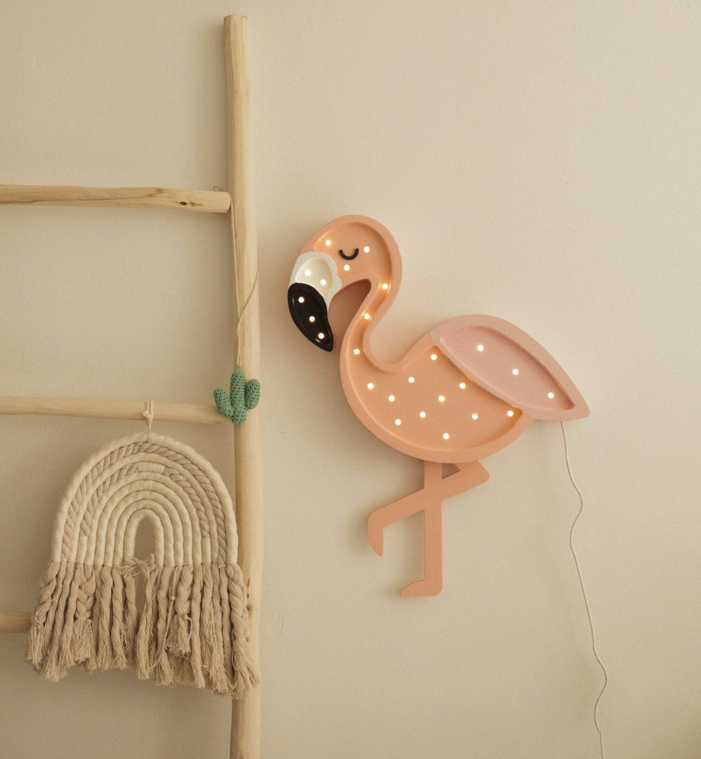 Wooden Flamingo Lamp - Serenity Toys Boutique