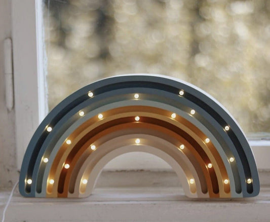 Wooden Denim Rainbow Lamp - Serenity Toys Boutique