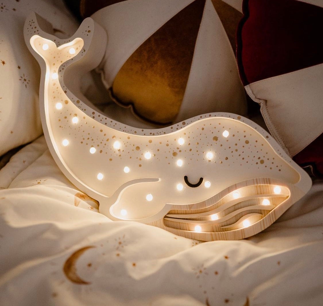 Wooden Whale Lamp - Serenity Toys Boutique