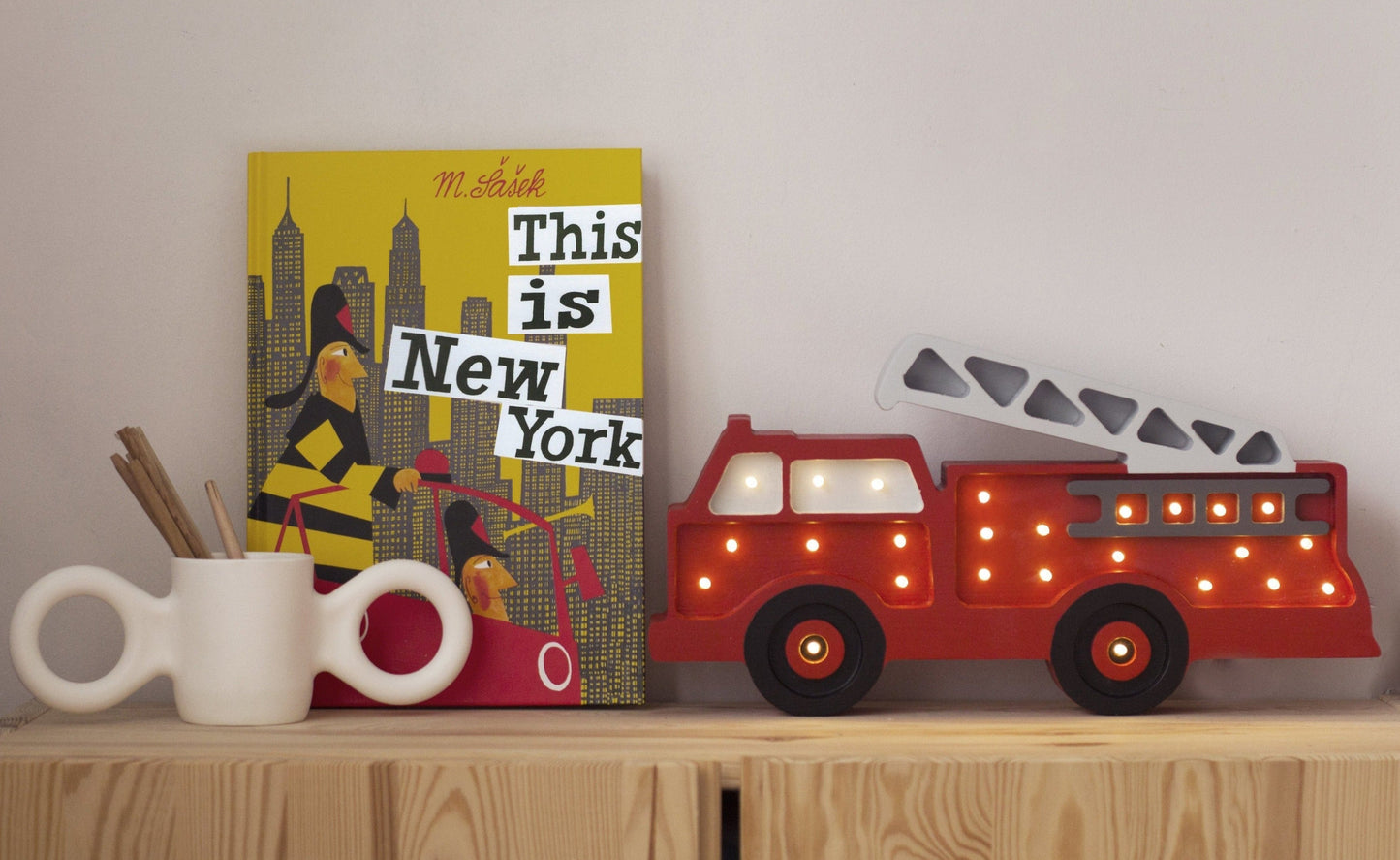 Fire Truck Lamp - Serenity Toys Boutique