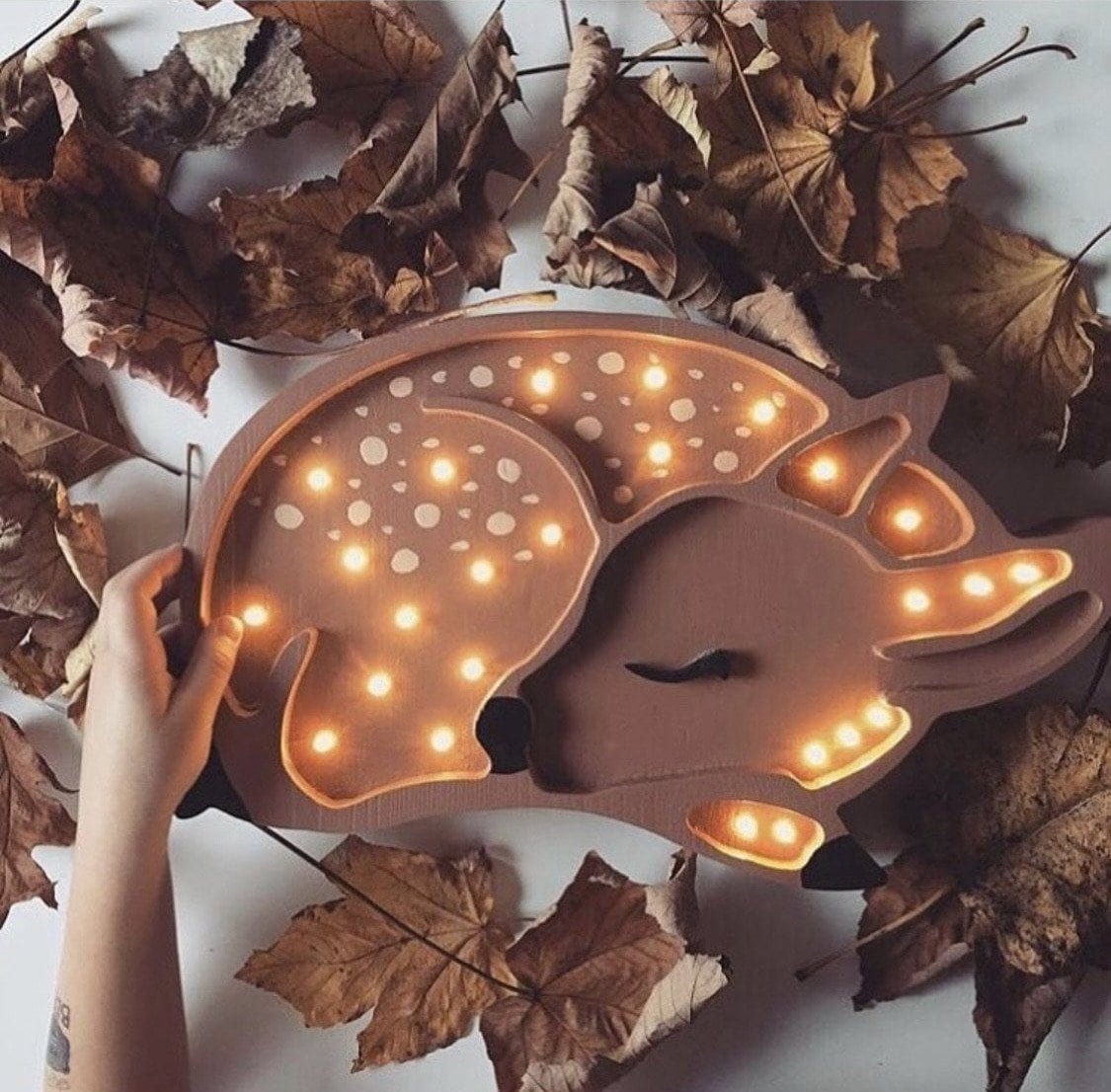 Wooden Deer Lamp