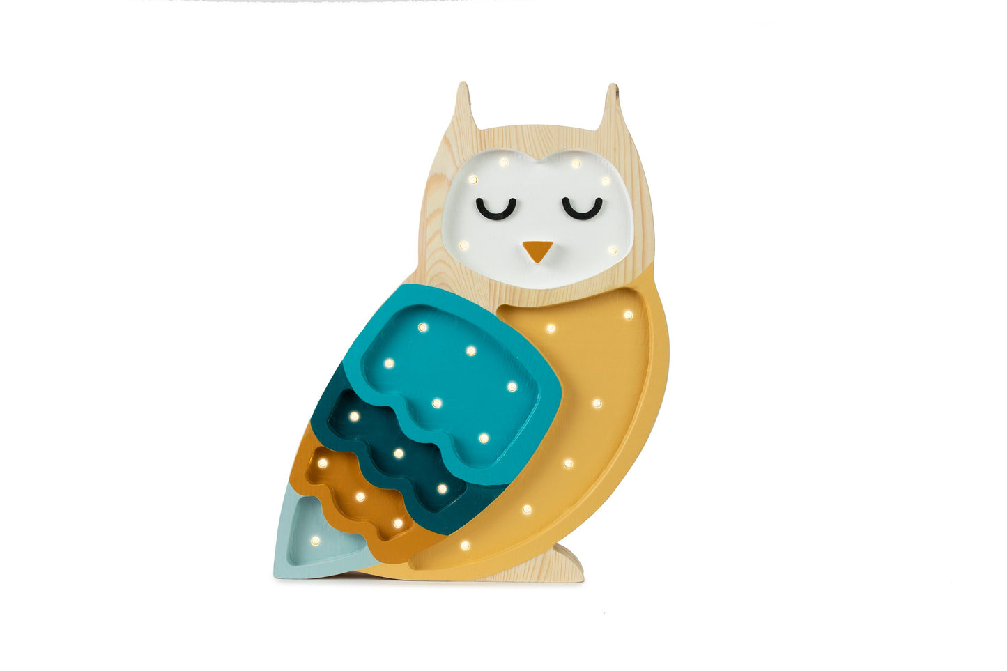 Wooden Owl Lamp