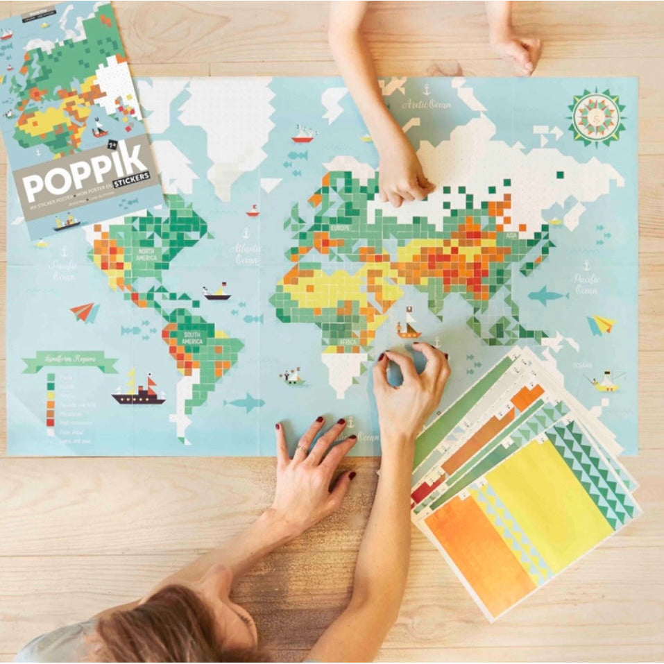 World Map Sticker Poster Activity - Serenity Toys Boutique