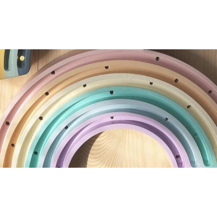Wooden Pastel Rainbow Lamp - Serenity Toys Boutique