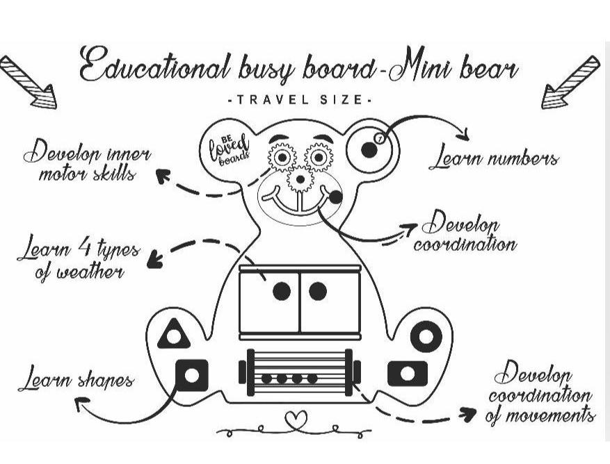 Travel Busy Bear Board - Serenity Toys Boutique