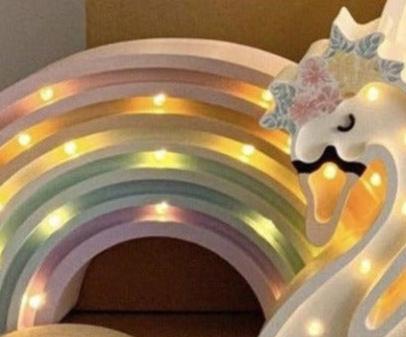 Wooden Pastel Rainbow Lamp - Serenity Toys Boutique