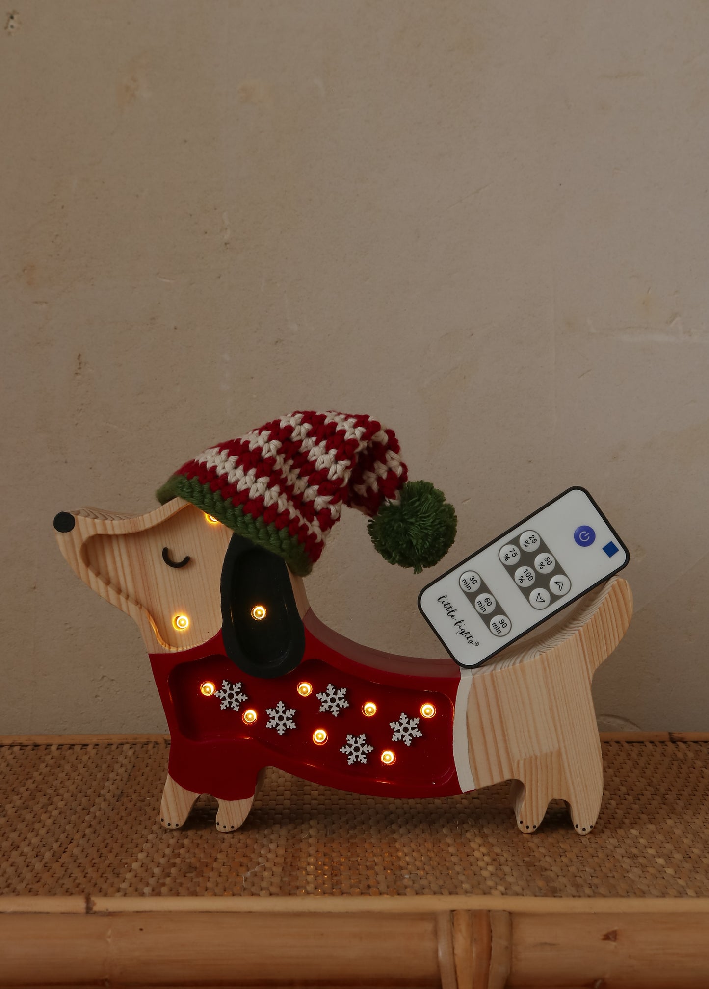 Limited Edition Mini Santa's Puppy Lamp - Serenity Toys Boutique