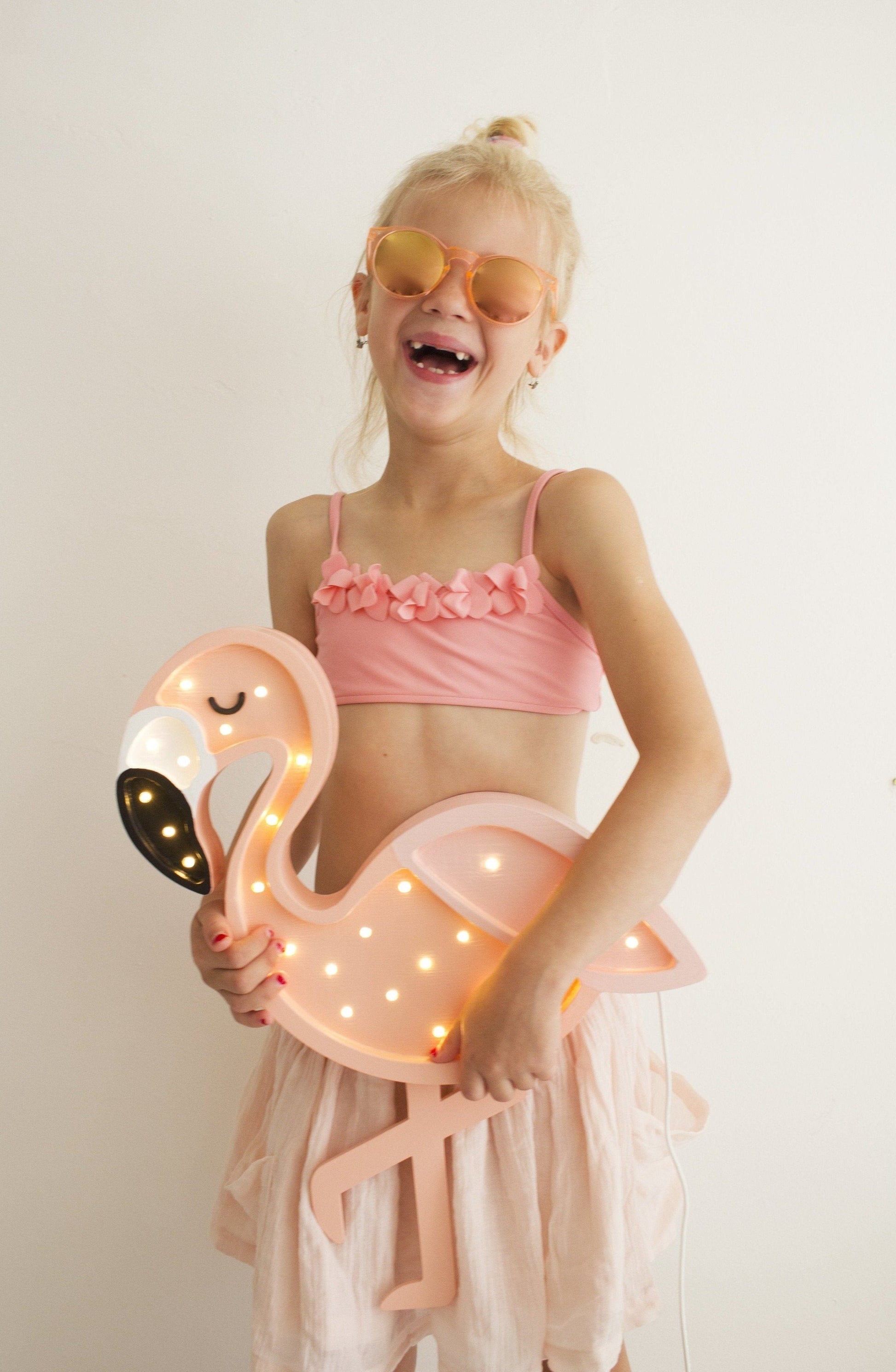 Wooden Flamingo Lamp - Serenity Toys Boutique
